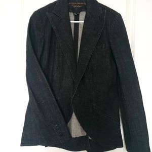 Ralph Lauren Denim Jean Jacket Blazer Black Medium